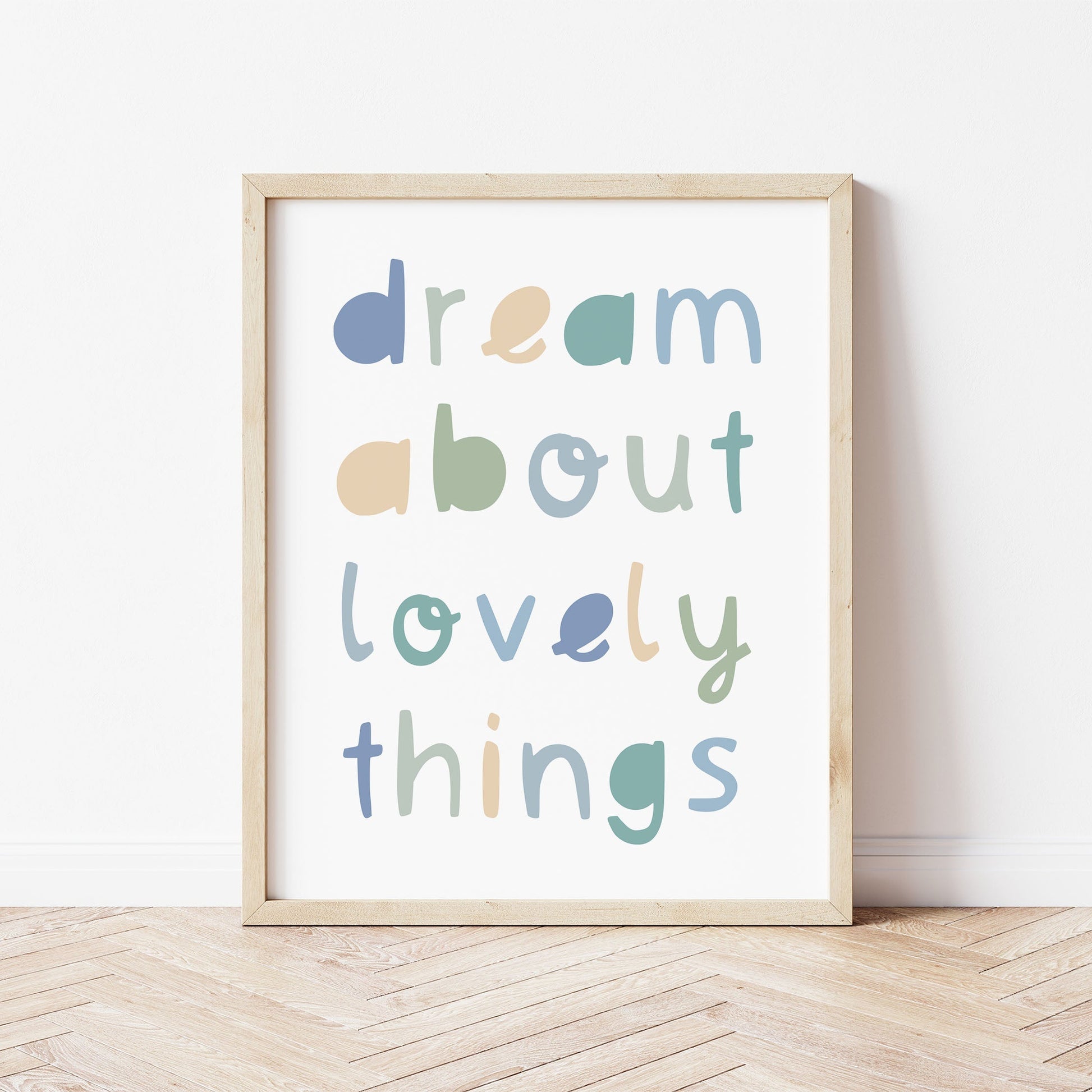 The Little Jones Dream About Lovely Things Print - Greens