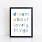 The Little Jones Dream About Lovely Things Print - Greens
