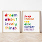 The Little Jones Dream About Lovely Things Rainbow Print
