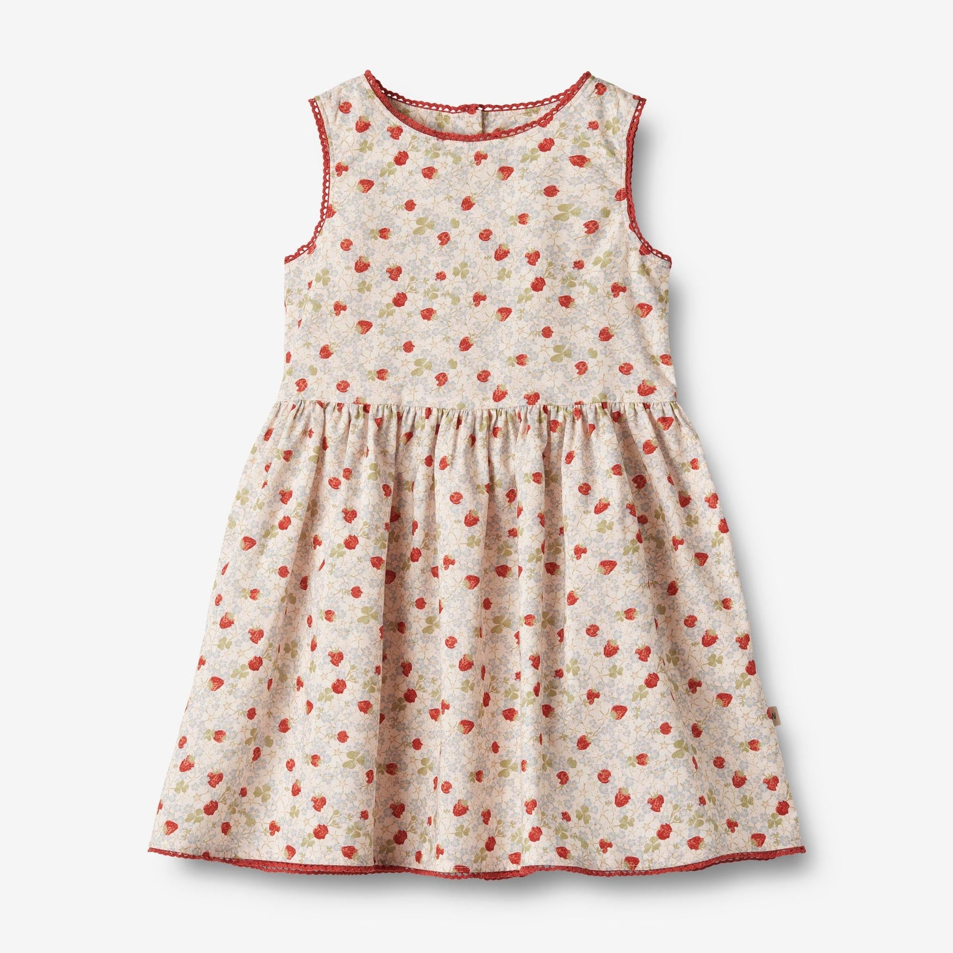 Wheat 'Thelma' Children's Lace Dress - Rose Strawberries