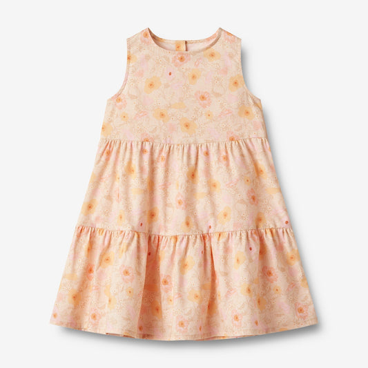 Wheat 'Luise' Children's Dress - Alabaster Flower Bobbles