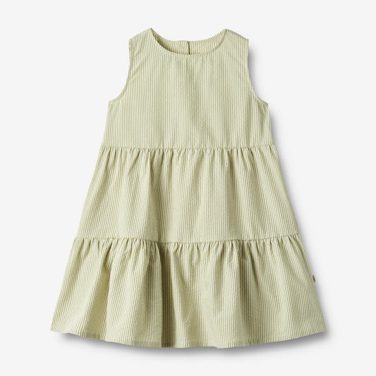 Wheat 'Luise' Children's Dress - Green Stripe