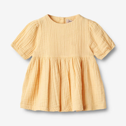 Wheat 'Imelda' S/S Baby Dress - Pale Apricot