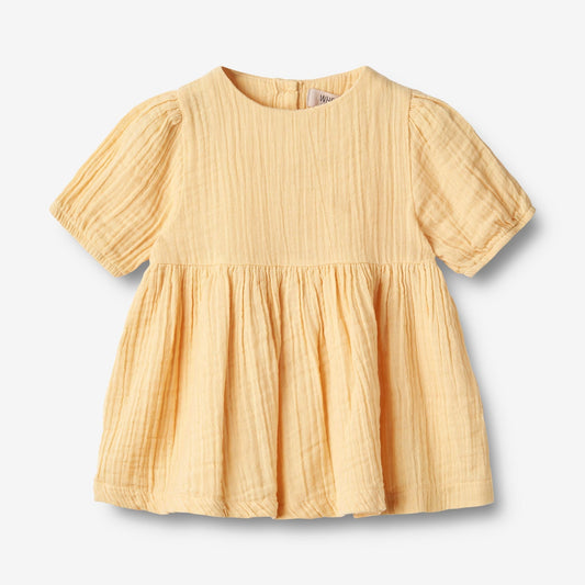 Wheat 'Imelda' S/S Baby Dress - Pale Apricot