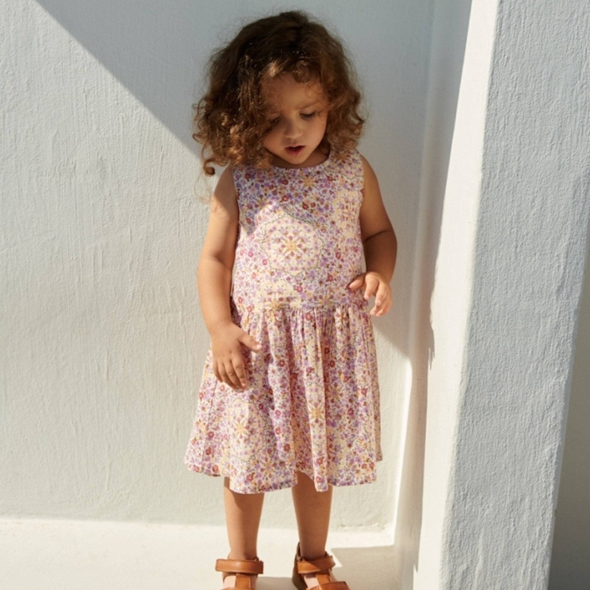 Wheat 'Sarah' Children's Dress - Carousels and Flowers