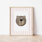 The Little Jones Bear Print - Dusky Pink Stripes