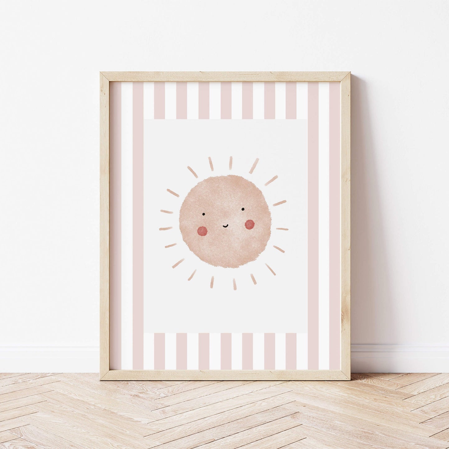 The Little Jones Boho Sunshine Print - Dusky Pink Stripes