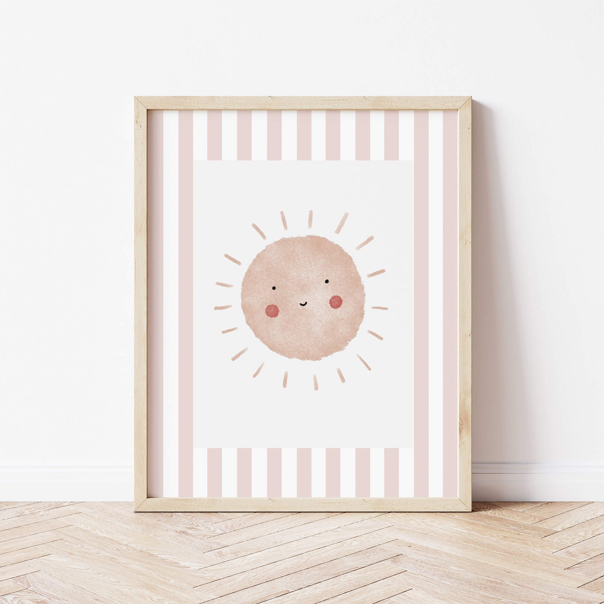 The Little Jones Boho Sunshine Print - Dusky Pink Stripes