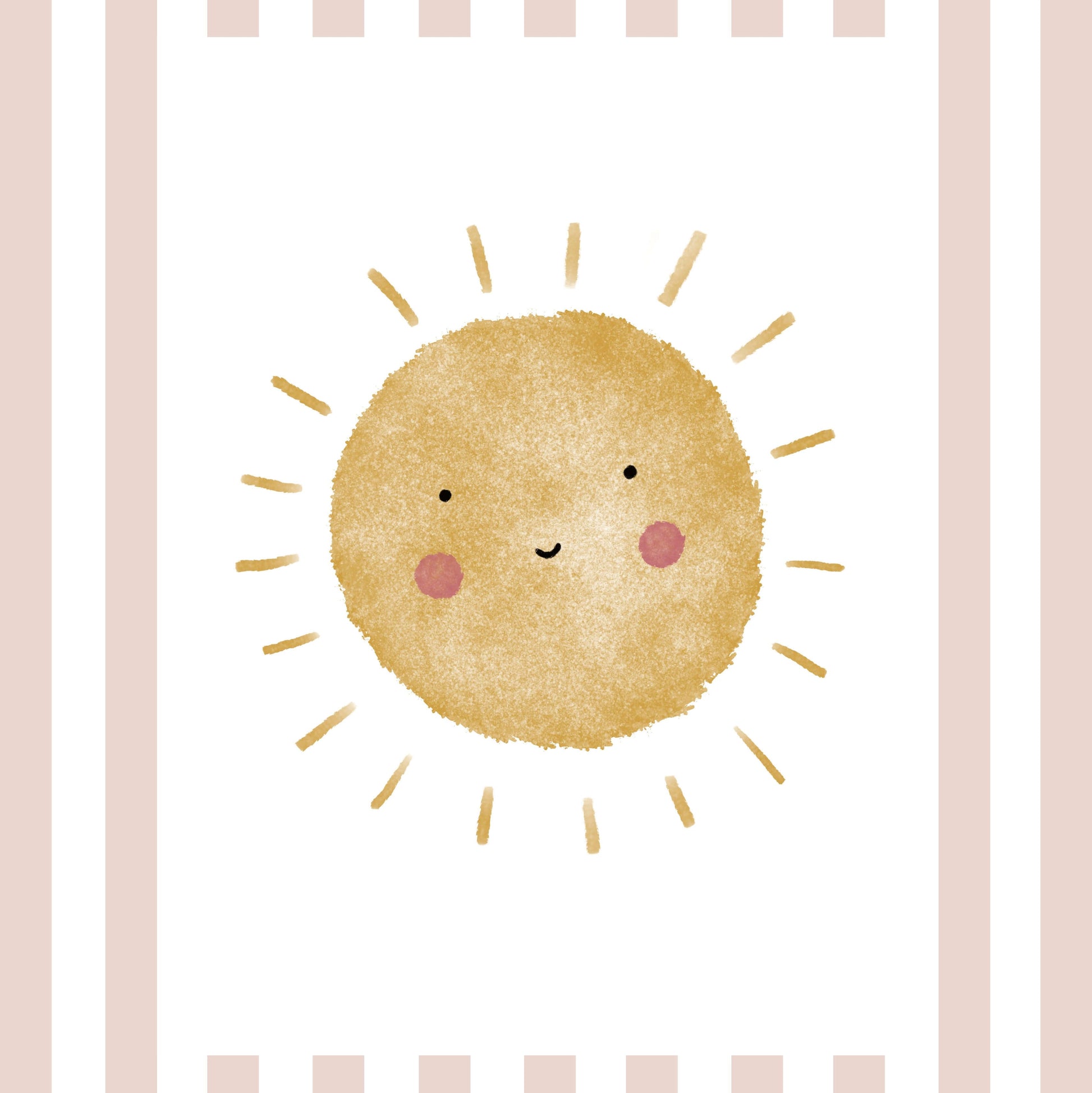 The Little Jones Sunshine Print - Dusky Pink Stripes