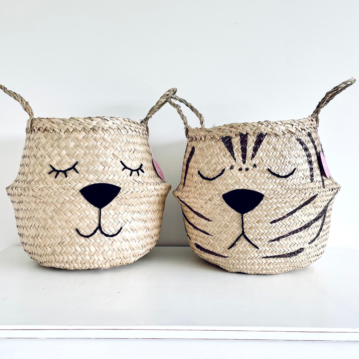 Bellybambino Natural Tiger Seagrass Basket - Large