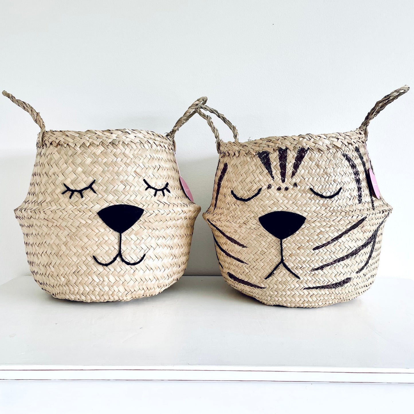 Bellybambino Natural Tiger Seagrass Basket - Medium
