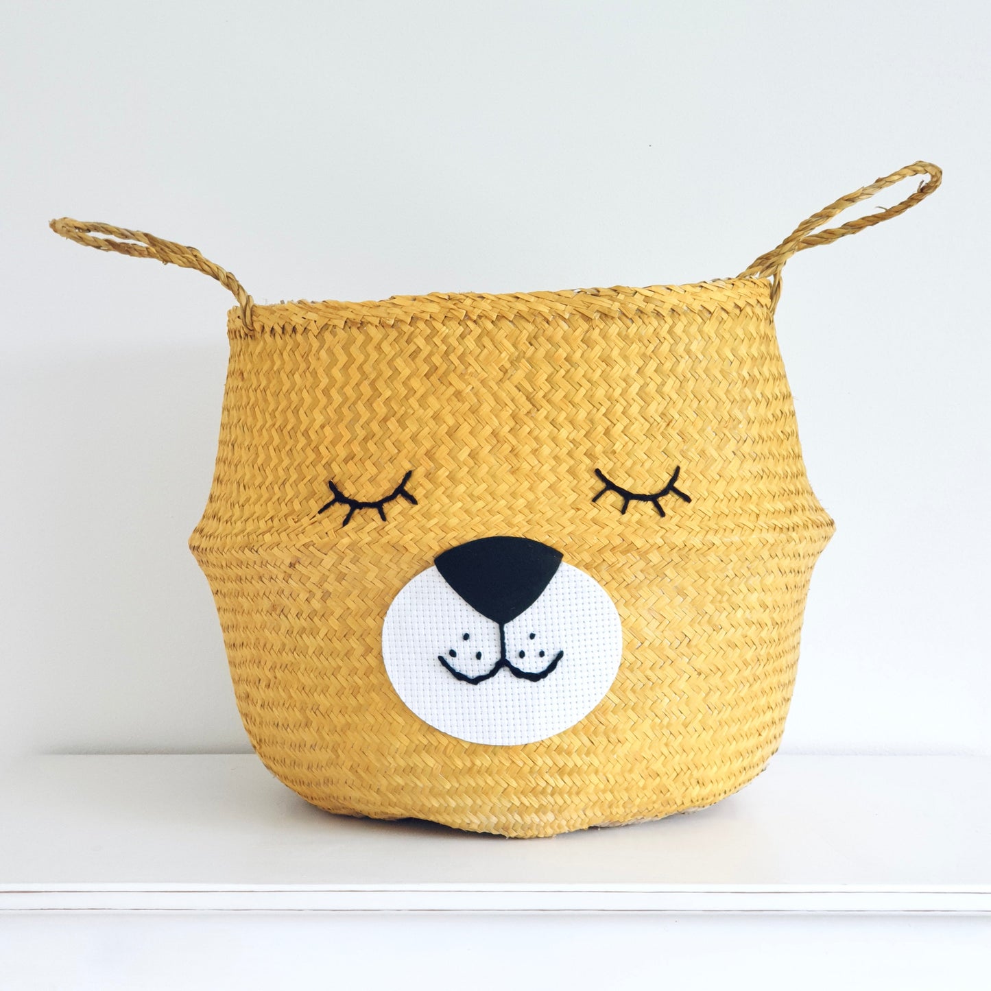 Bellybambino Yellow Lioness Seagrass Basket - Large
