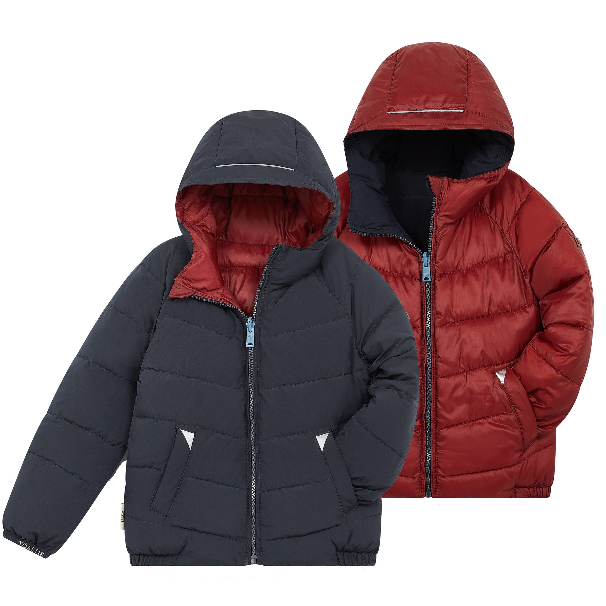 Toastie Kids EcoReversible Puffer - Ink Navy/Burgundy