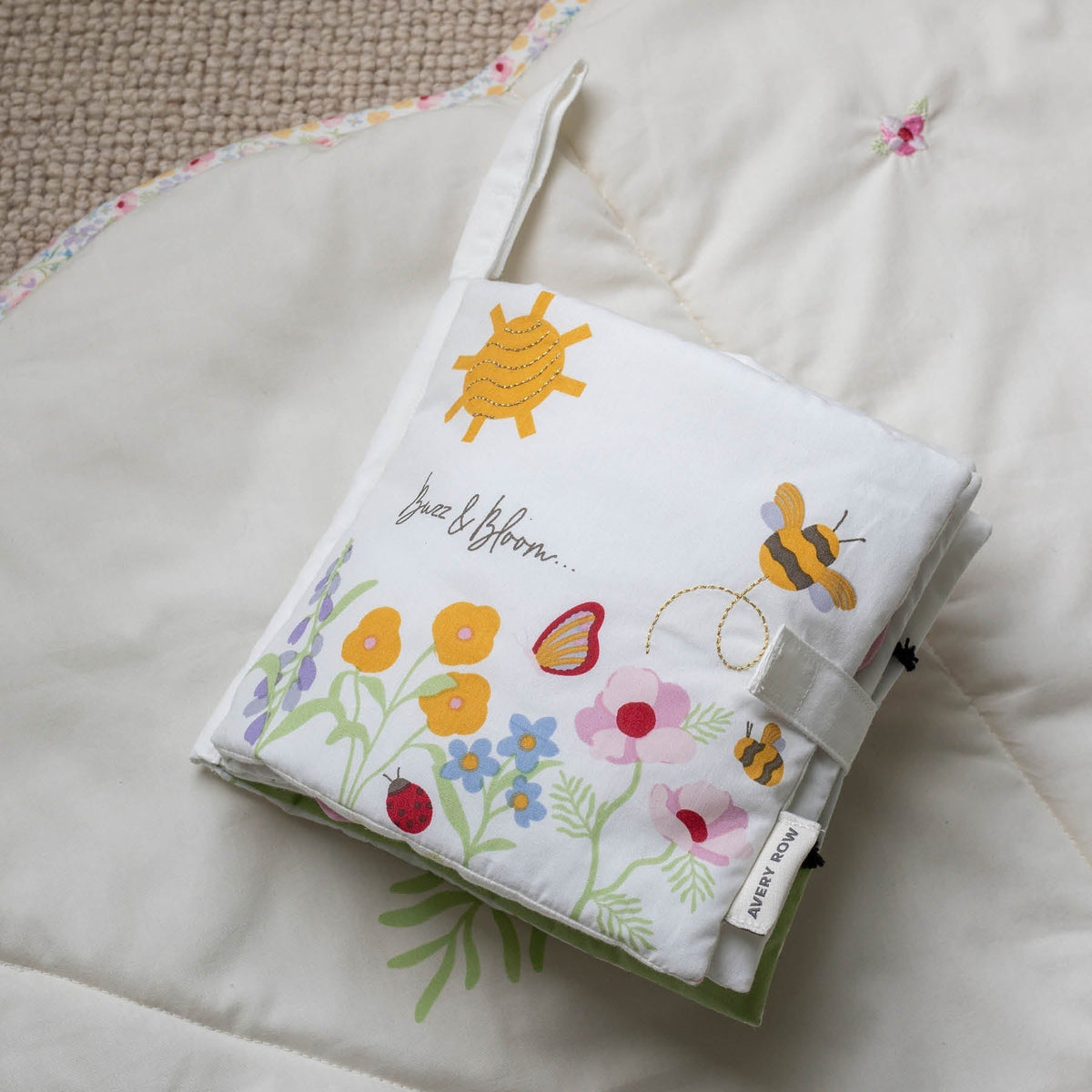Avery Row Baby Fabric Book - Wildflower Garden