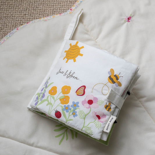 Avery Row Baby Fabric Book - Wildflower Garden