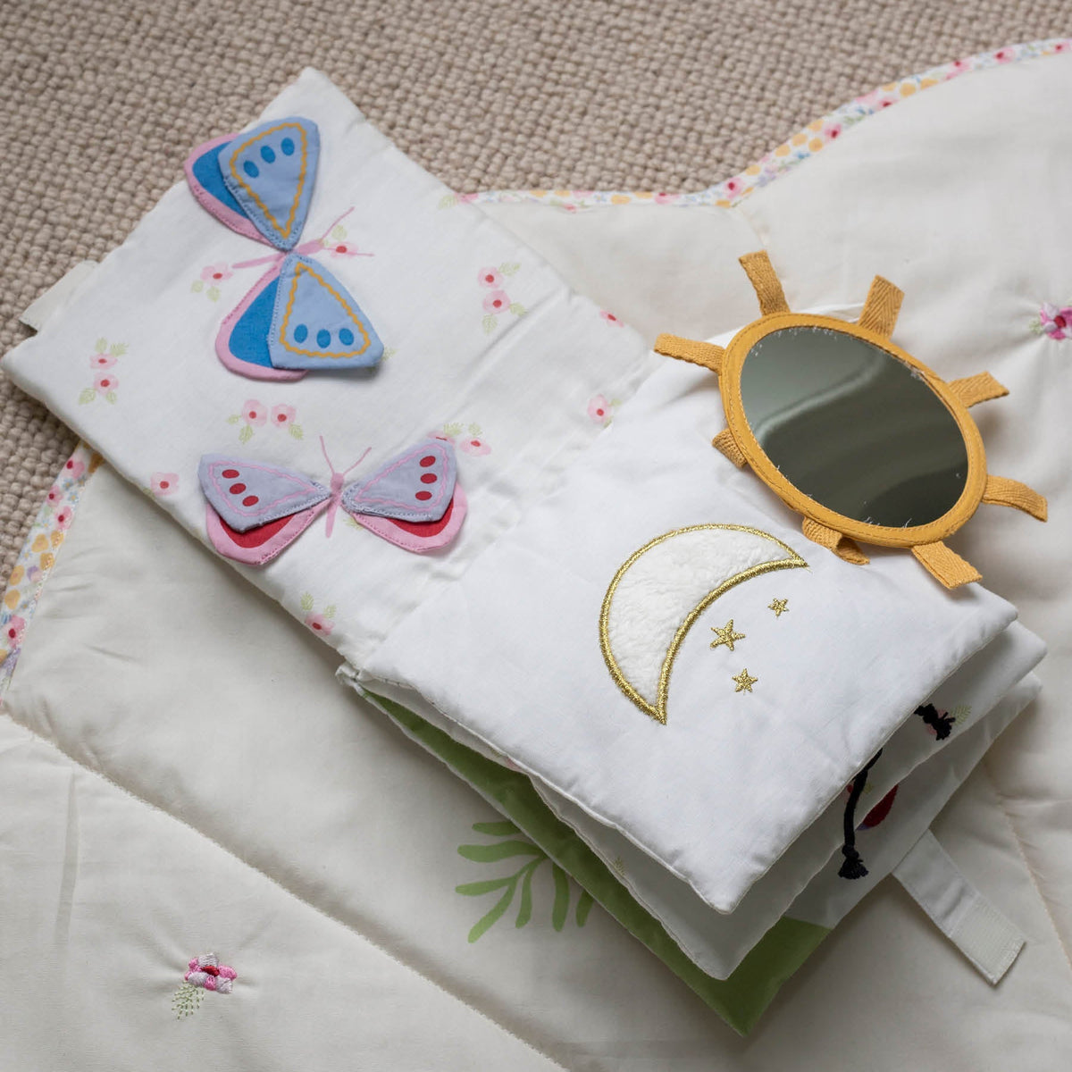Avery Row Baby Fabric Book - Wildflower Garden
