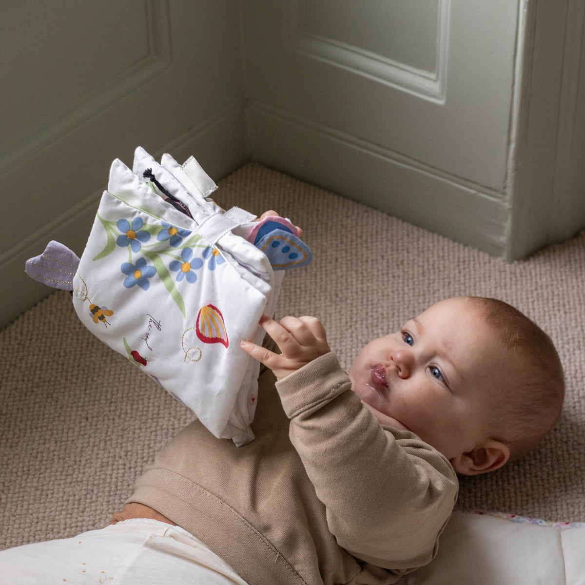 Avery Row Baby Fabric Book - Wildflower Garden
