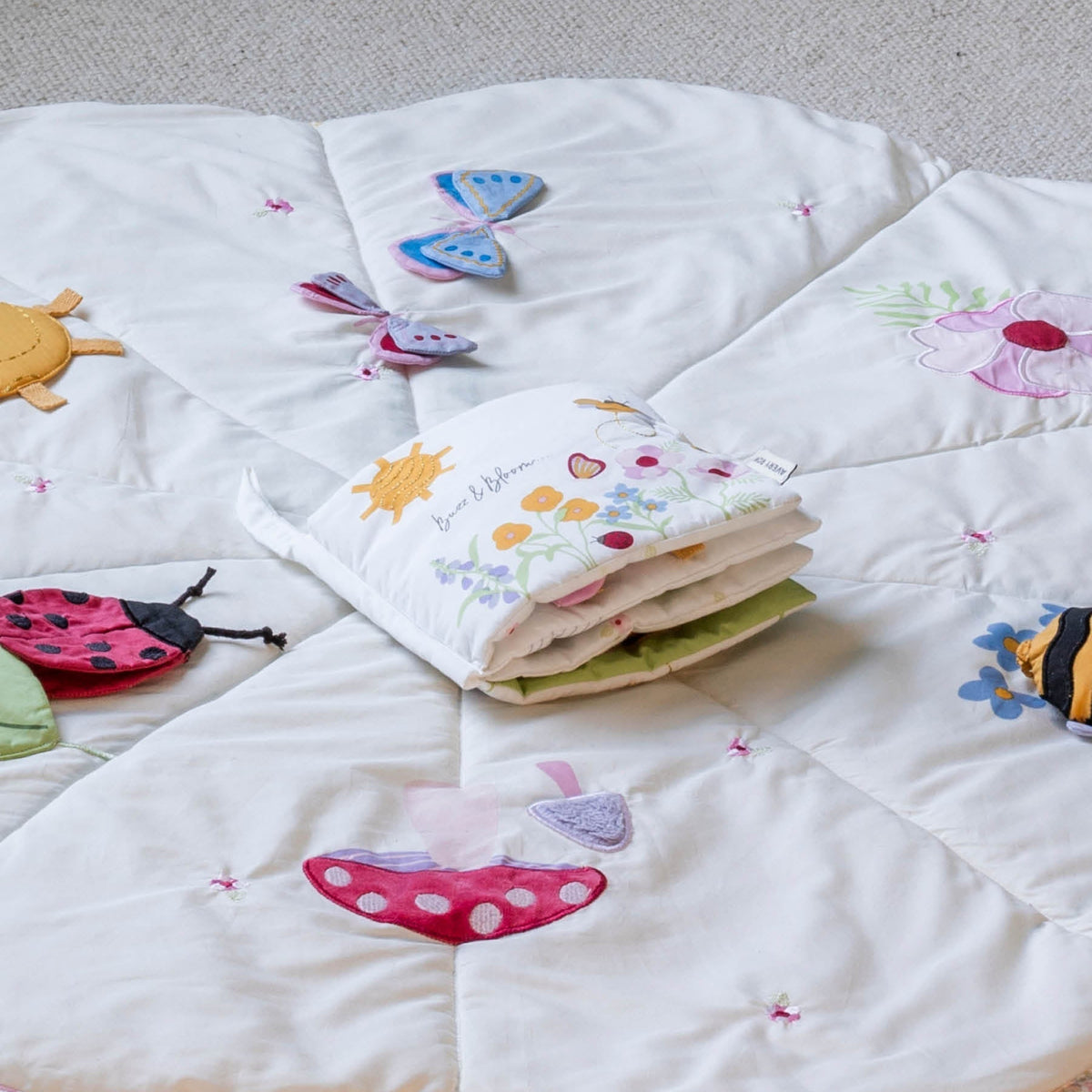 Avery Row Baby Fabric Book - Wildflower Garden