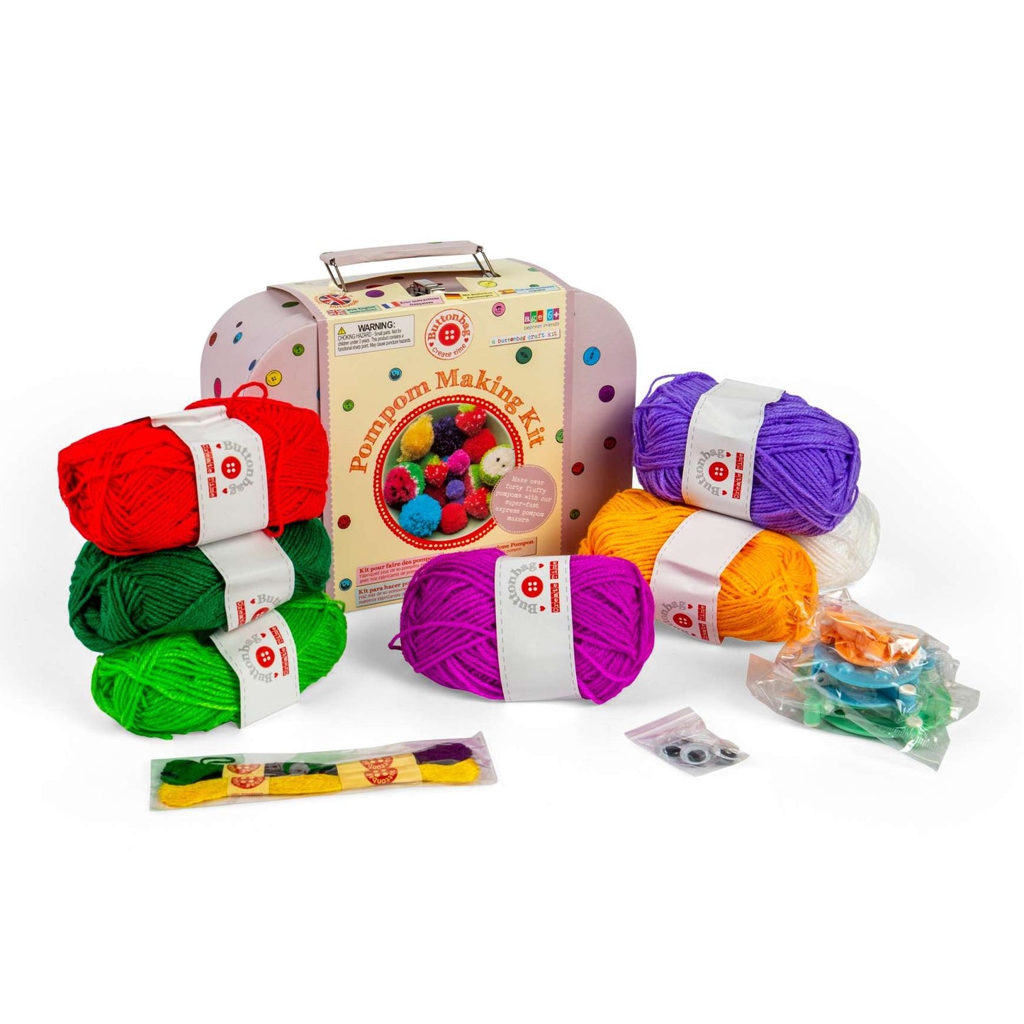 Buttonbag Pom Pom Case Craft Kit