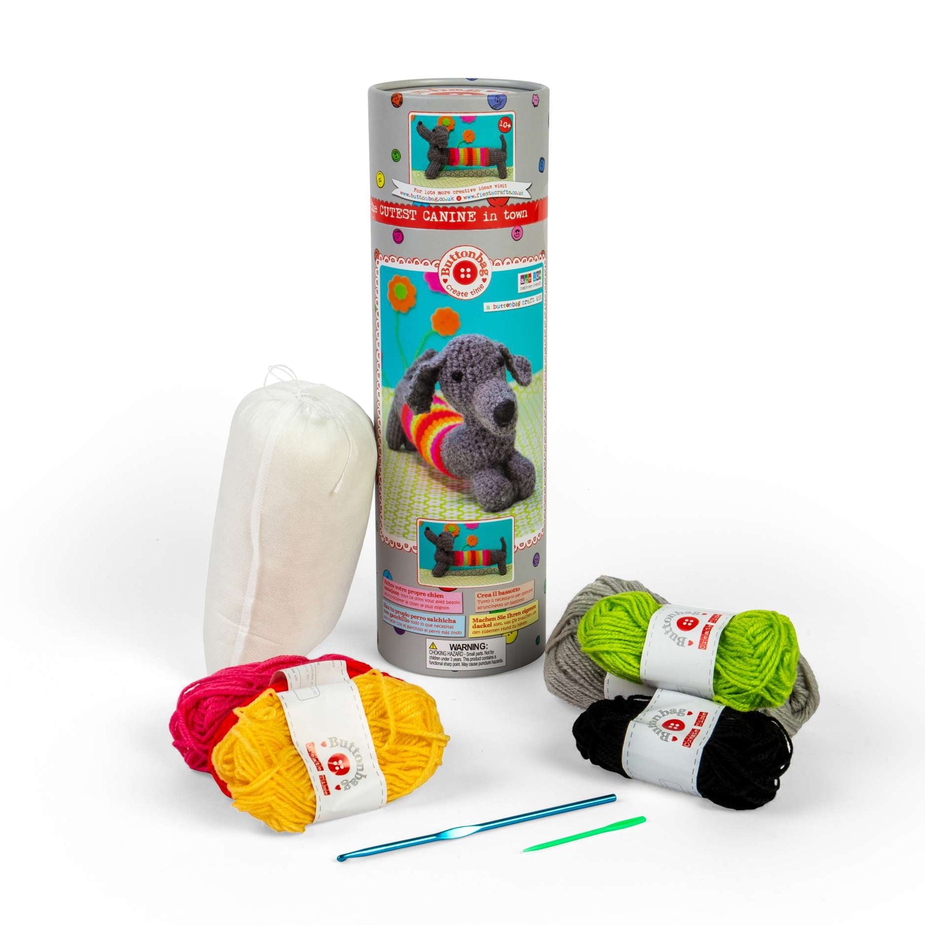Buttonbag Crochet Sausage Dog Craft Kit