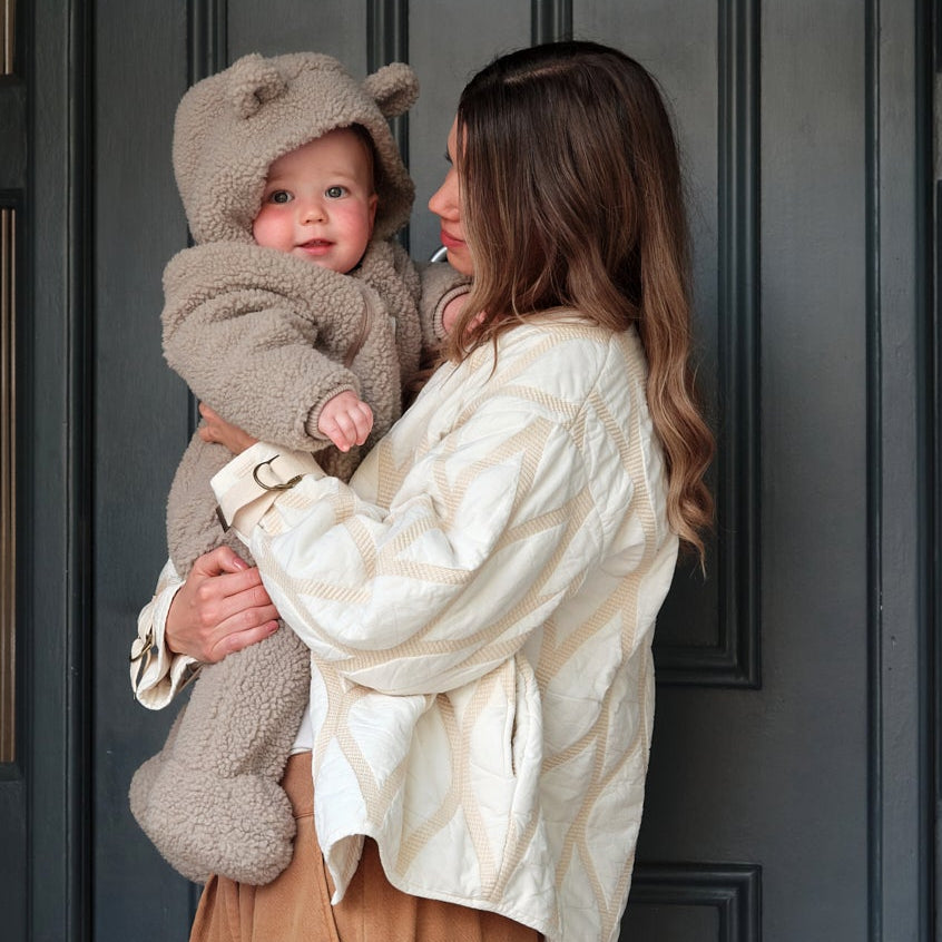 Finnsøn ALF Eco Pramsuit - Beige (With Feet)