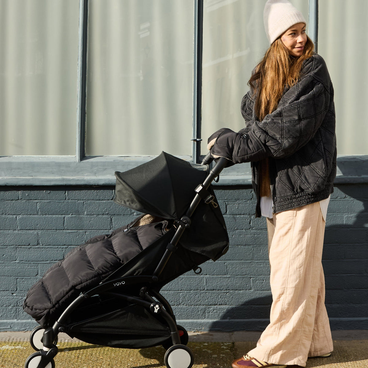 Finnsøn ALMA Eco Universal quilted footmuff - Black