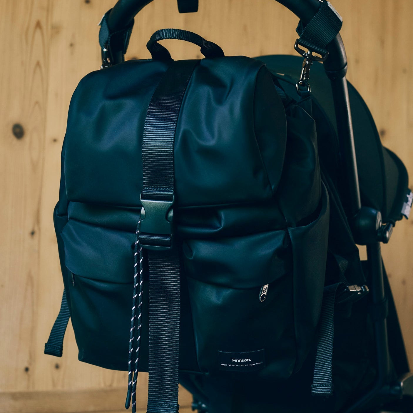 Finnsøn ELISE Eco Changing Backpack with Changing Mat - Black