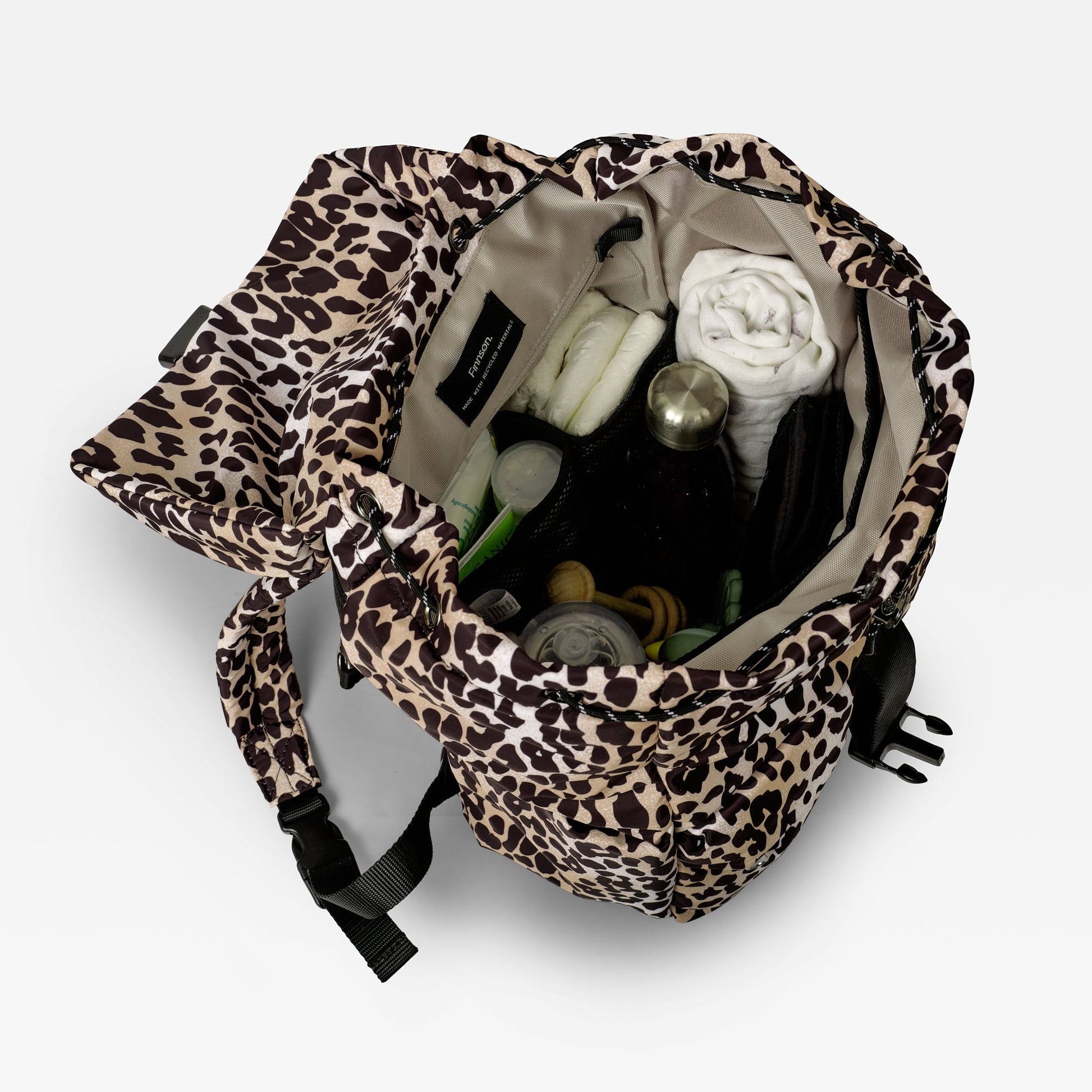 Finnsøn ELISE Eco Changing Backpack with Changing Mat - Leopard