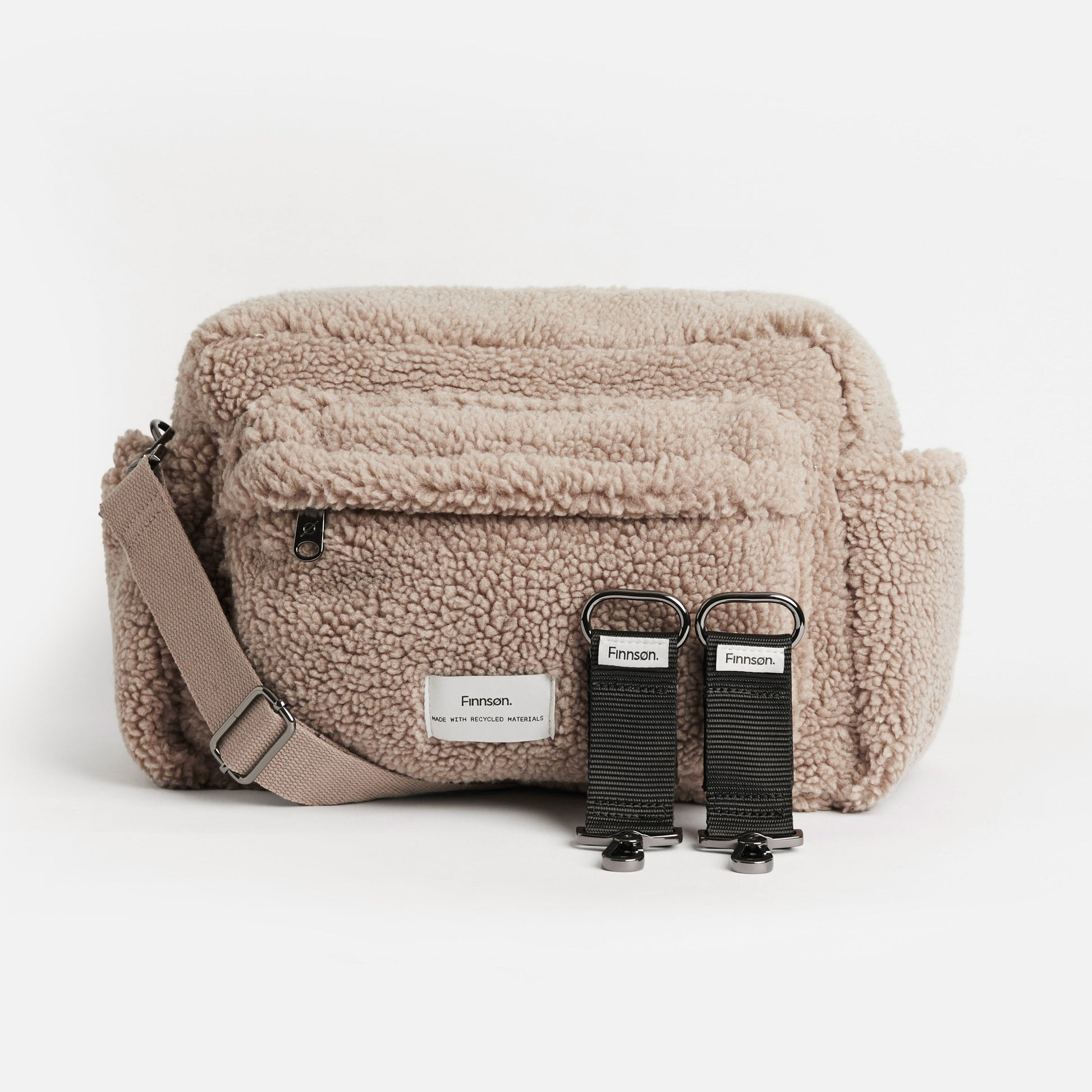 Finnsøn FREYA Eco Oversized Stroller Organiser With Clips - Biege