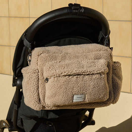 Finnsøn FREYA Eco Oversized Stroller Organiser With Clips - Biege