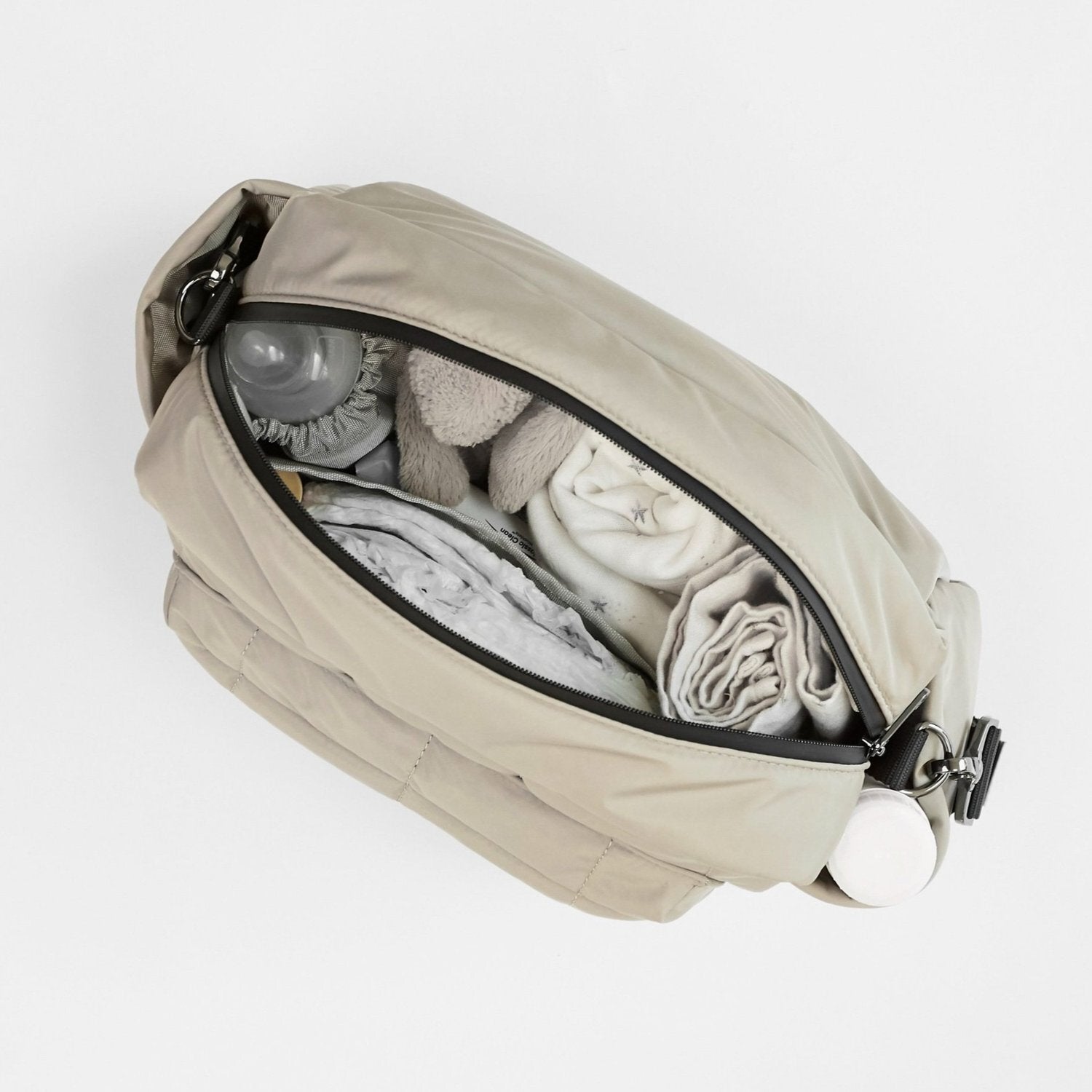 Finnsøn FREYA Eco Oversized Stroller Organiser with Clips - Taupe