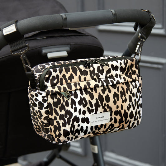 Finnsøn FRIDA Eco Stroller Organiser with Clips - Leopard