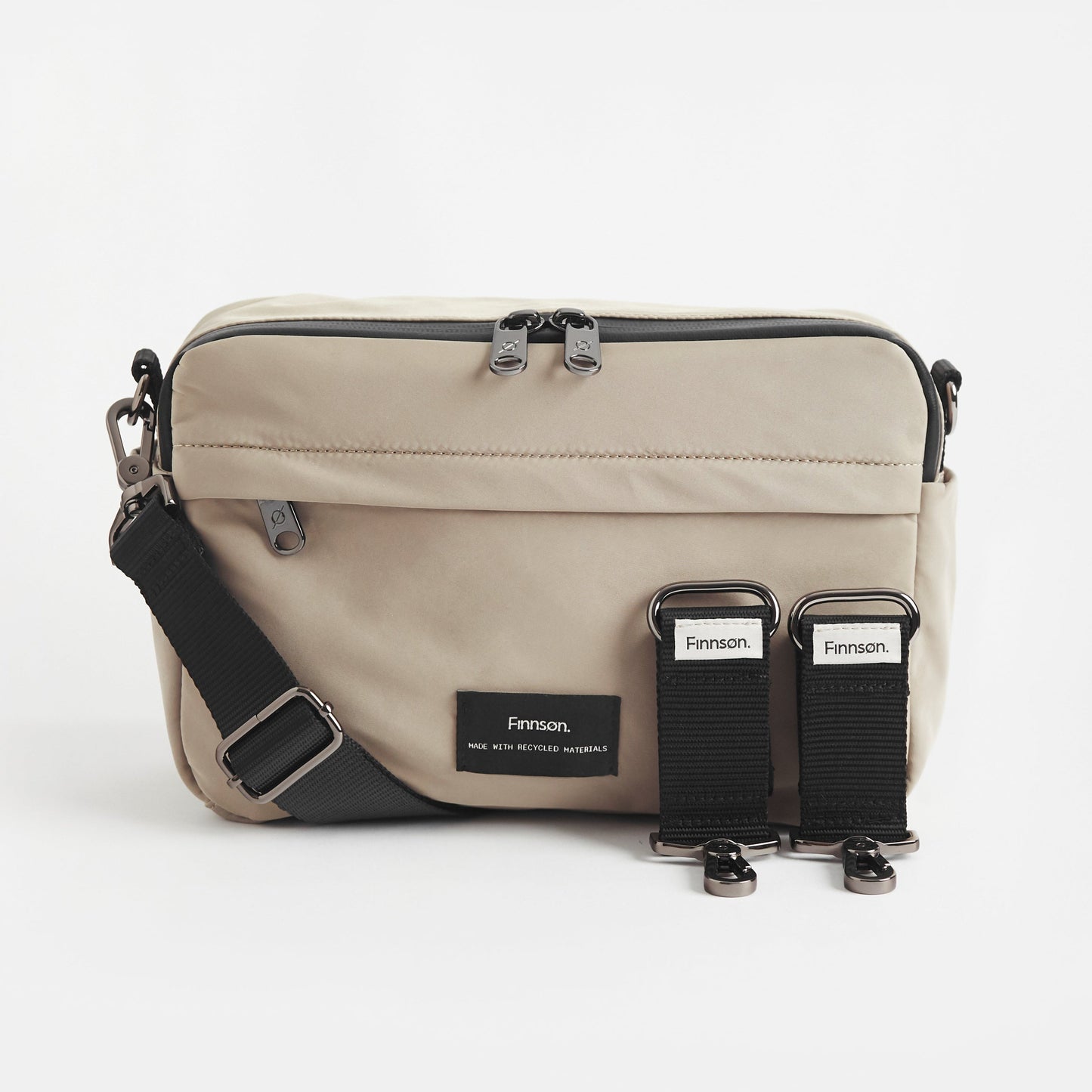 Finnsøn FRIDA Eco Stroller Organiser with Clips - Taupe