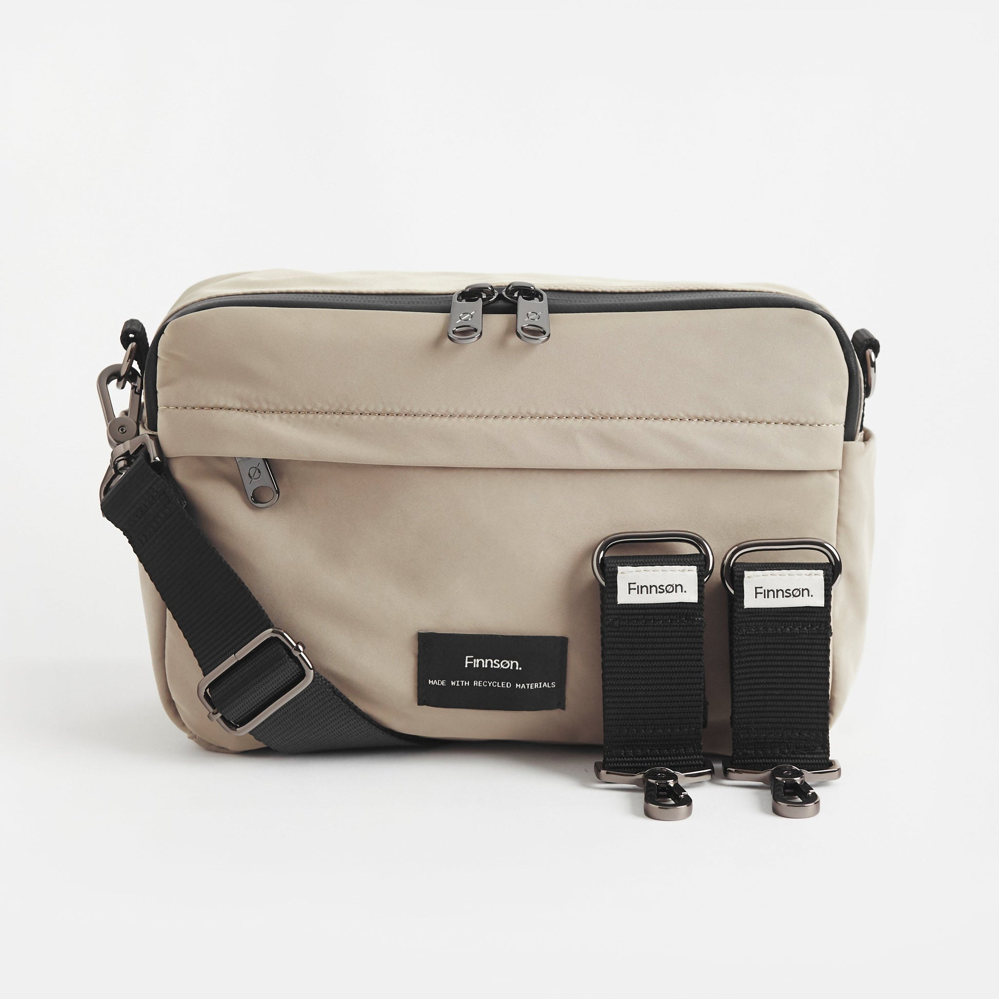 Finnsøn FRIDA Eco Stroller Organiser with Clips - Taupe