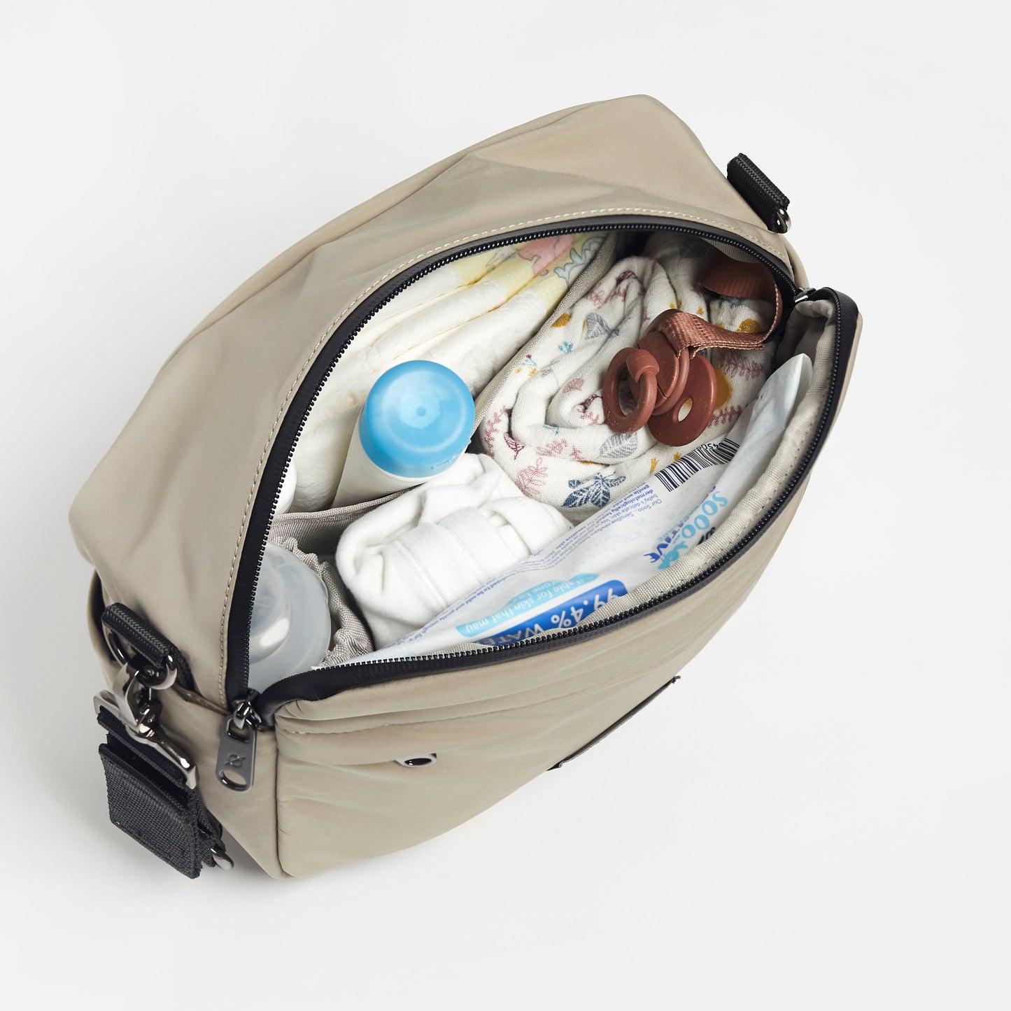 Finnsøn FRIDA Eco Stroller Organiser With Stroller Clips - Taupe
