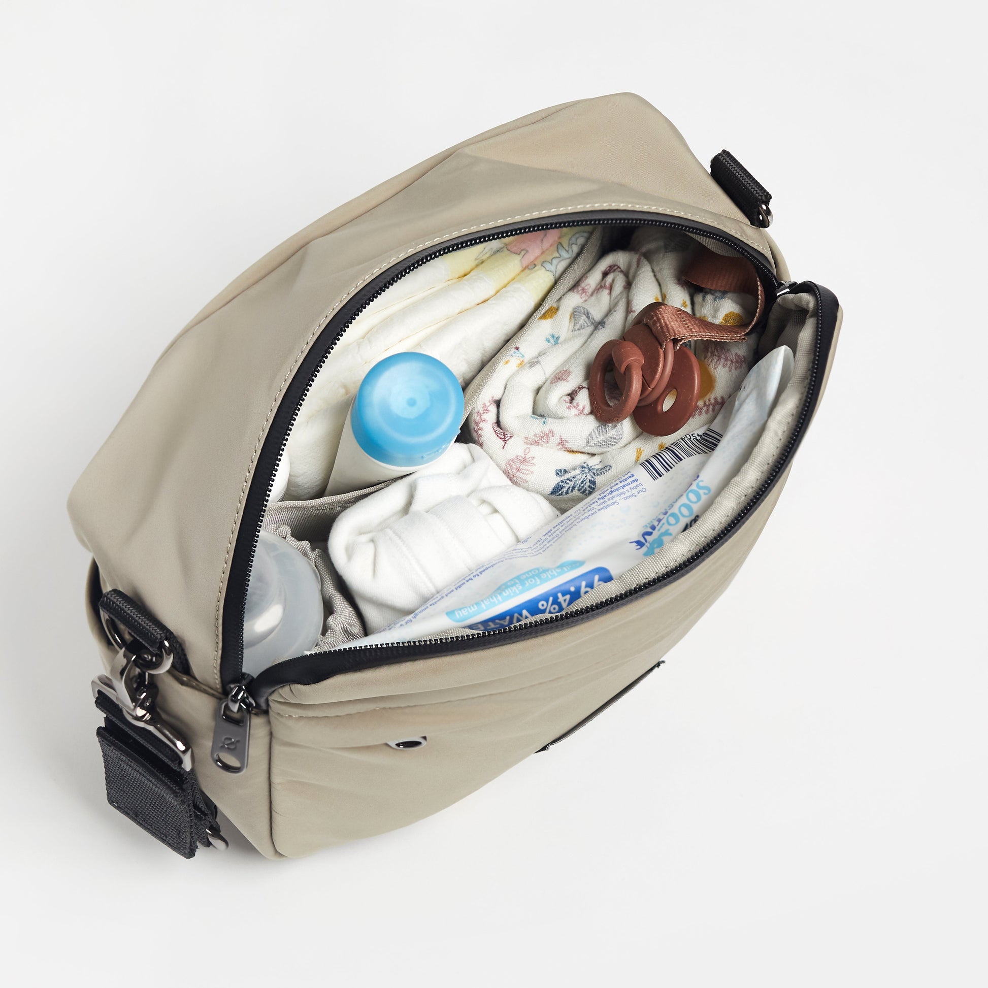Finnsøn FRIDA Eco Stroller Organiser With Stroller Clips - Taupe