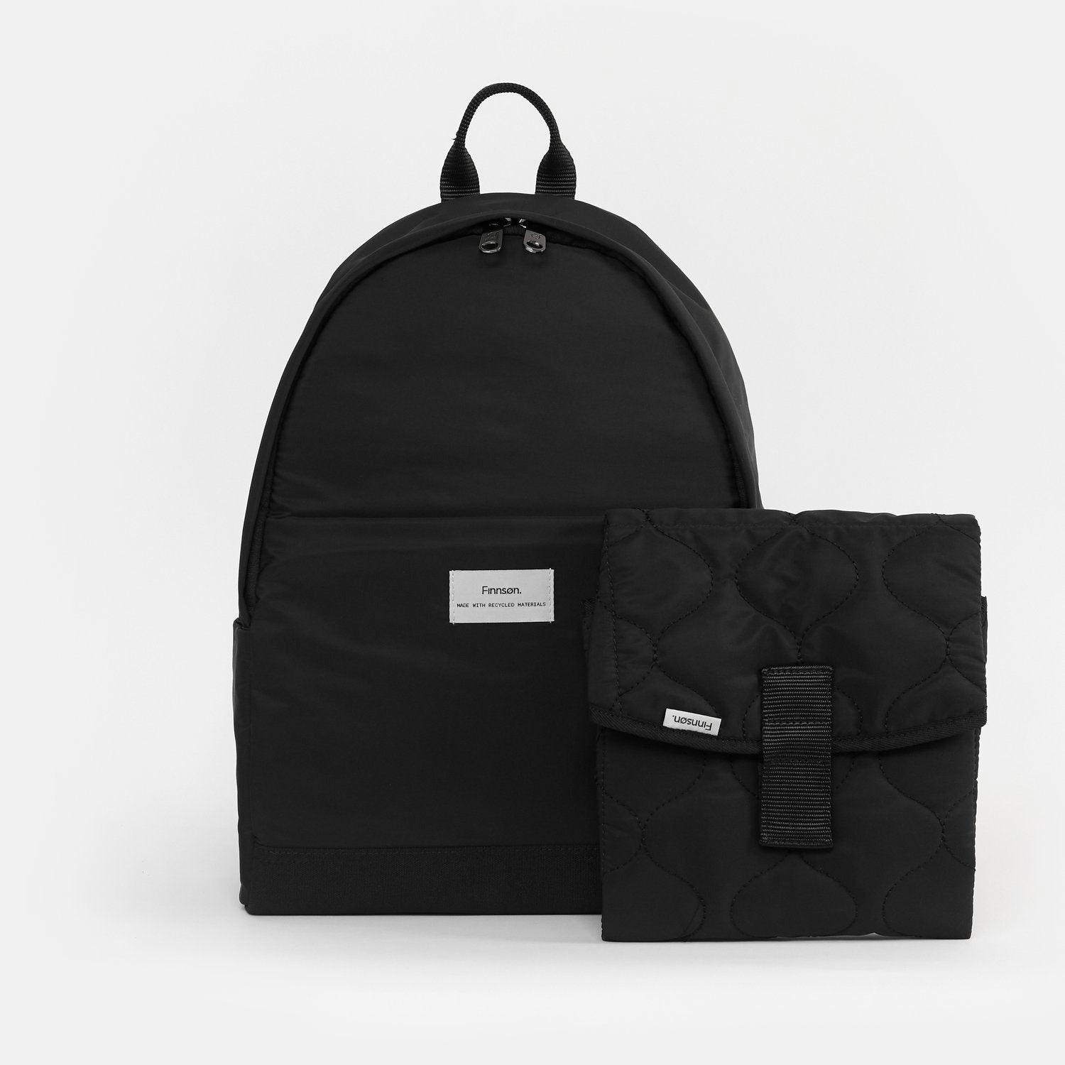 Finnsøn INGE Eco Changing Backpack With Changing Mat - Black