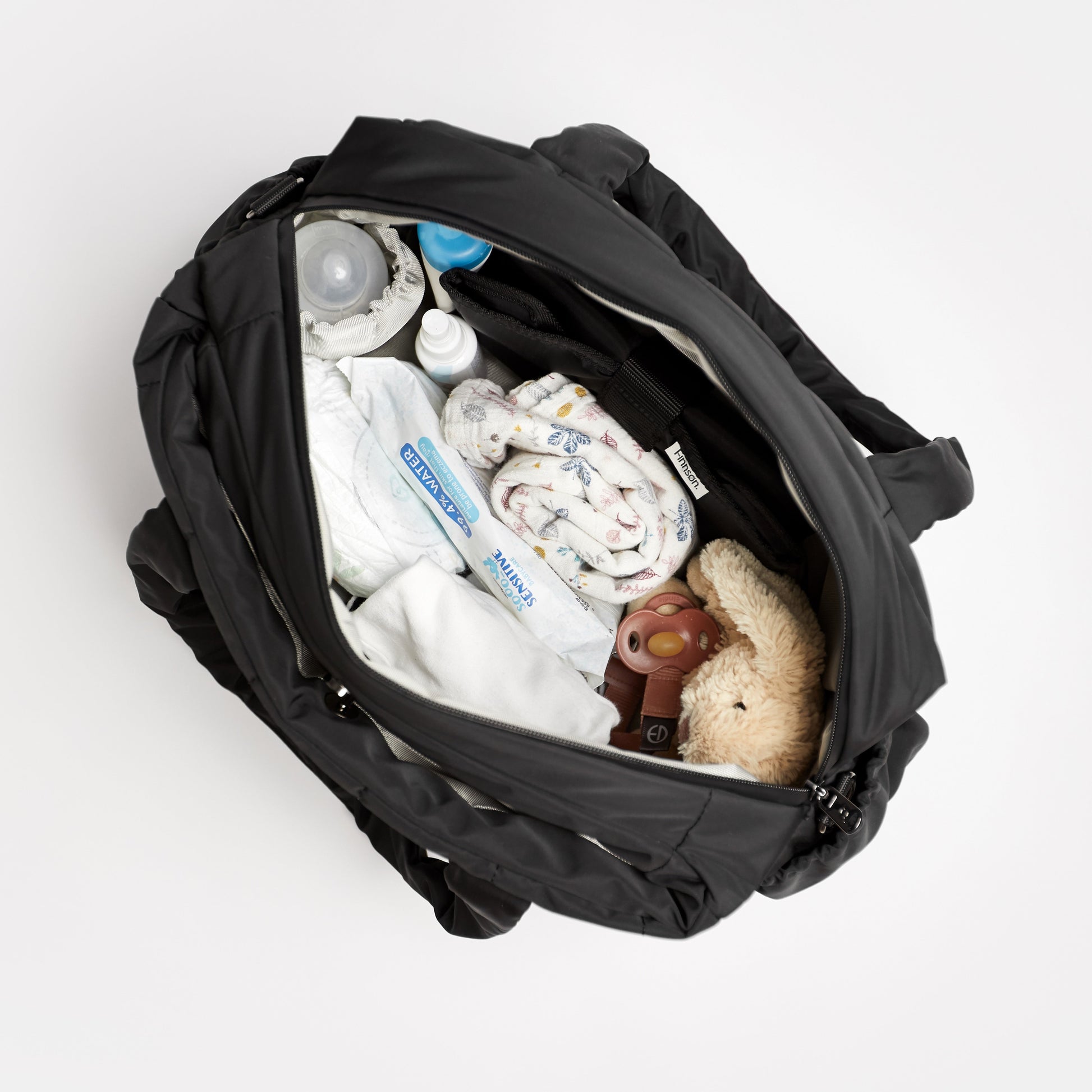 Finnsøn INNES Eco Quilted Changing Bag with Changing Mat - Black