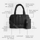 Finnsøn INNES Eco Quilted Changing Bag with Changing Mat - Black