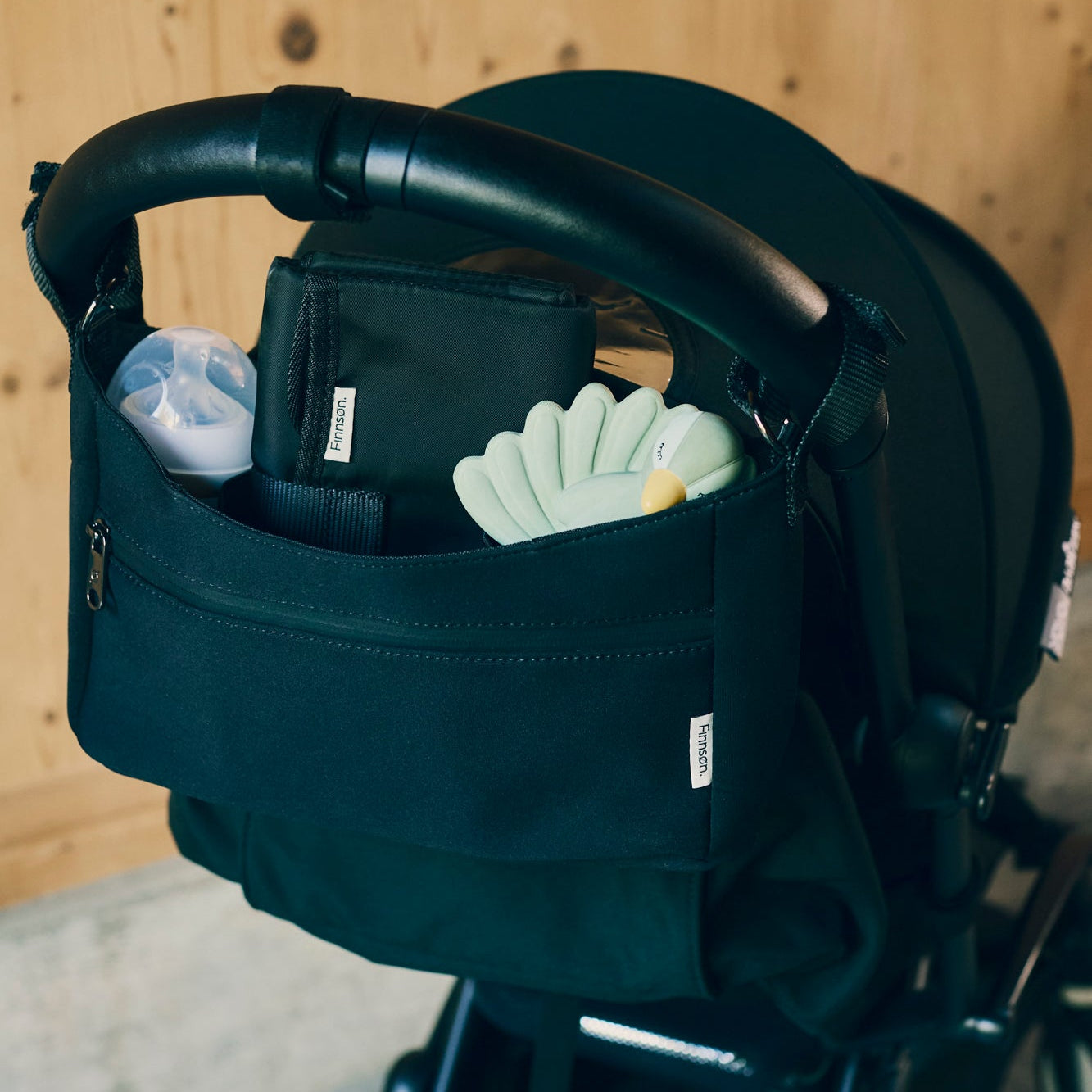 Finnsøn ODIN Eco Stroller Caddy with Clips - Black