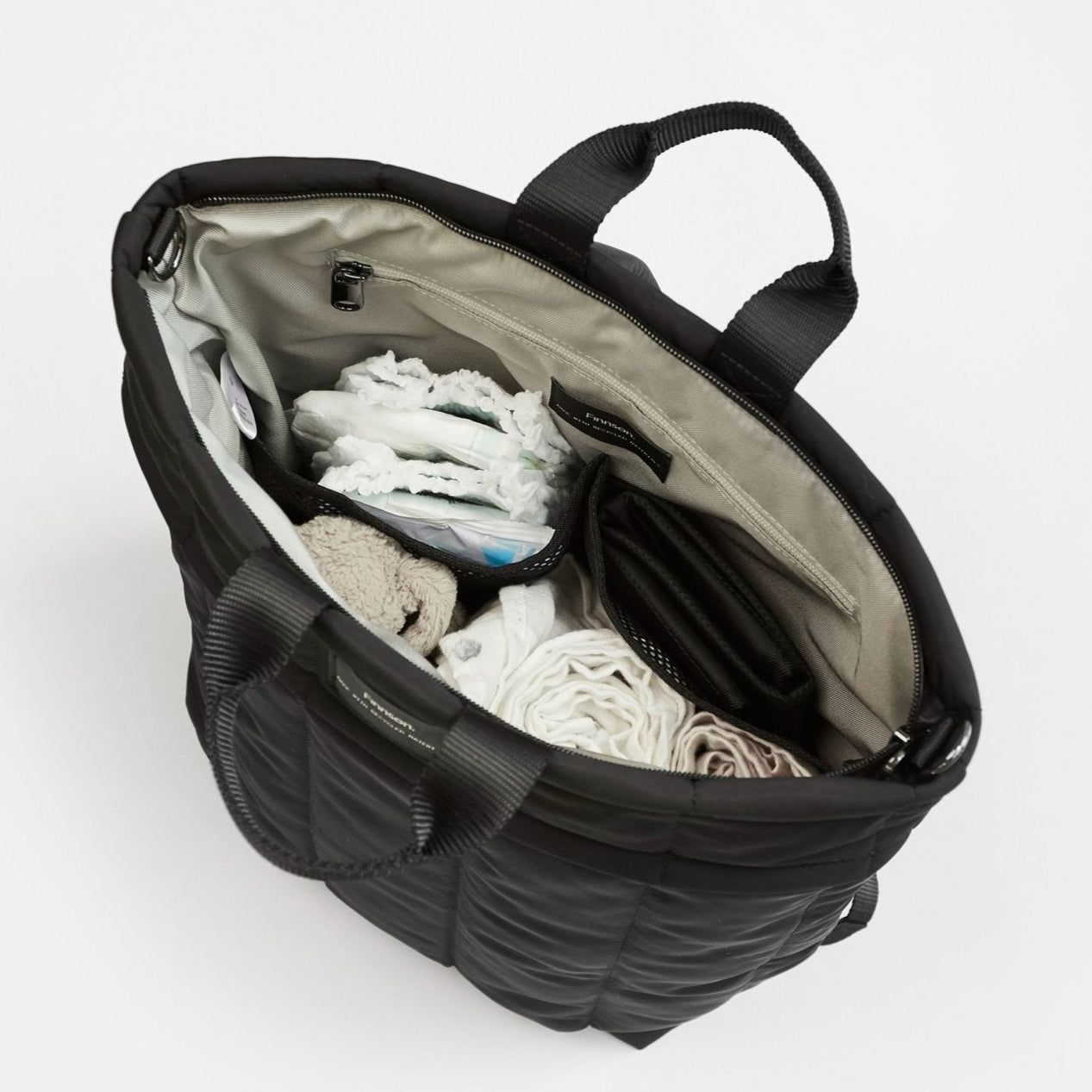 Finnsøn RAE Eco Changing Backpack With Changing Mat - Black