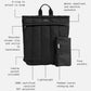 Finnsøn RAE Eco Changing Backpack With Changing Mat - Black