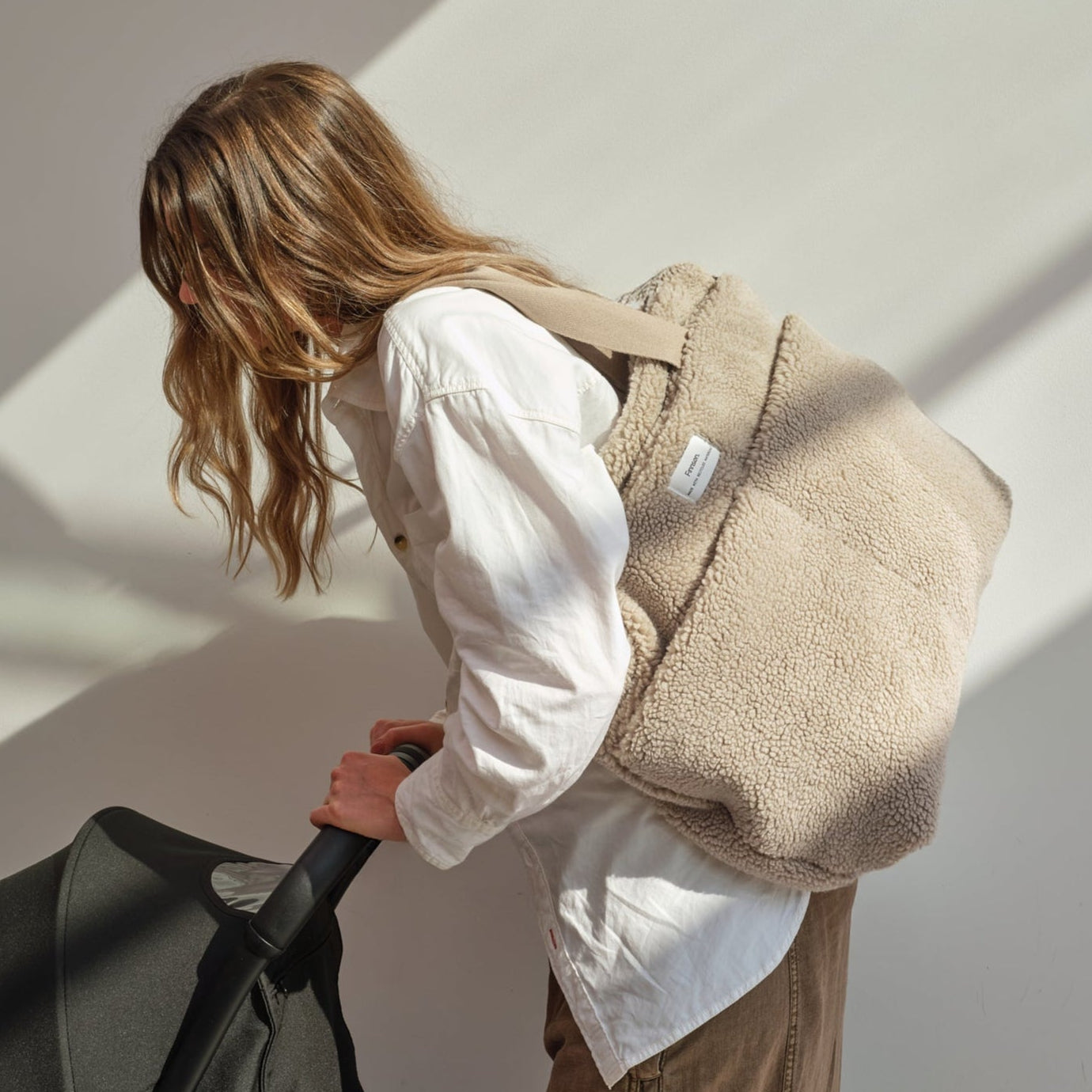 Finnsøn SIGRID Eco Changing Bag with Changing Mat - Teddy Biege