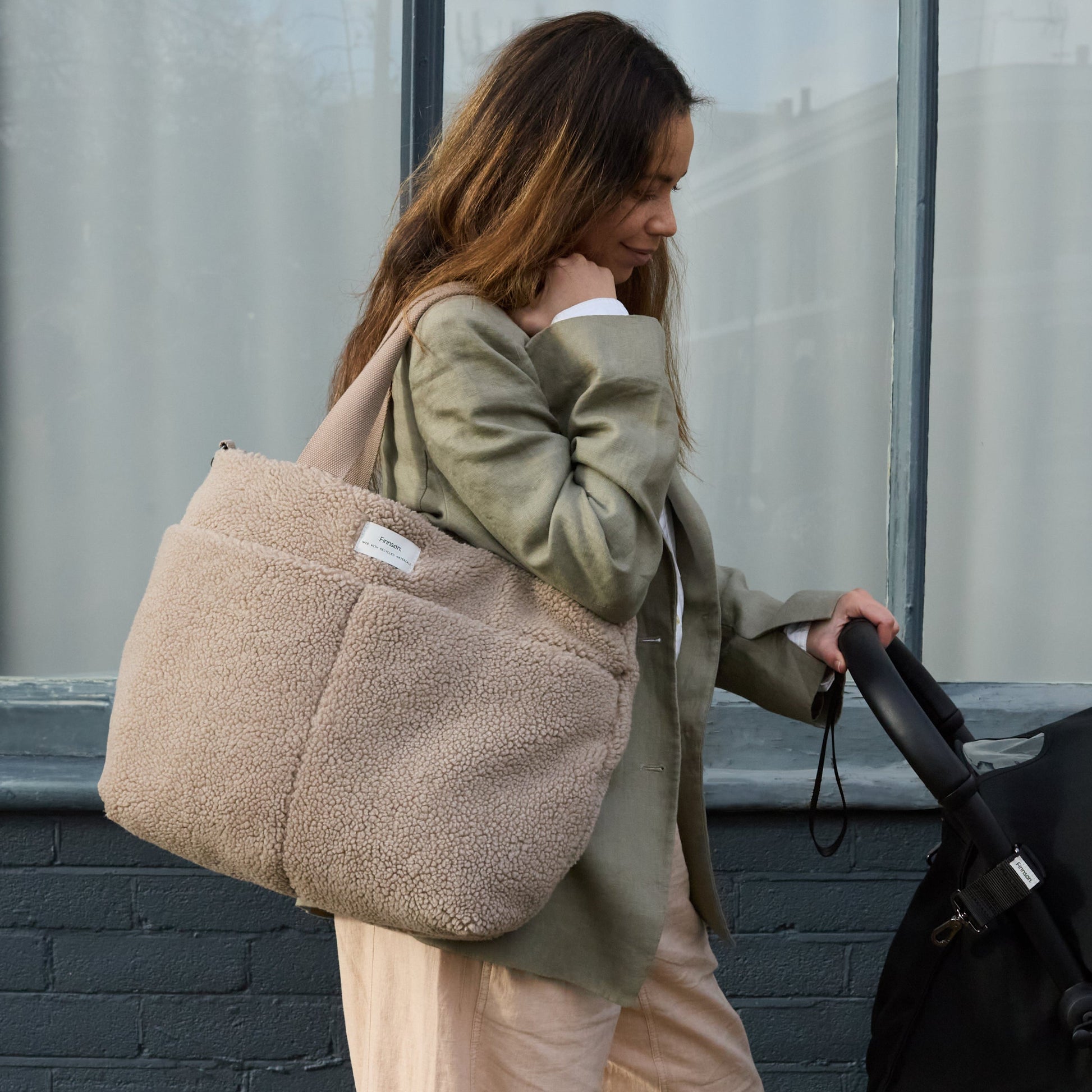 Finnsøn SIGRID Eco Changing Bag with Changing Mat - Teddy Biege