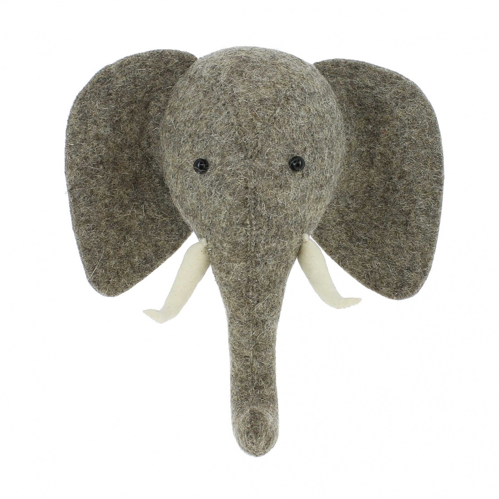 Fiona Walker Elephant Felt Animal Wall Head - Medium