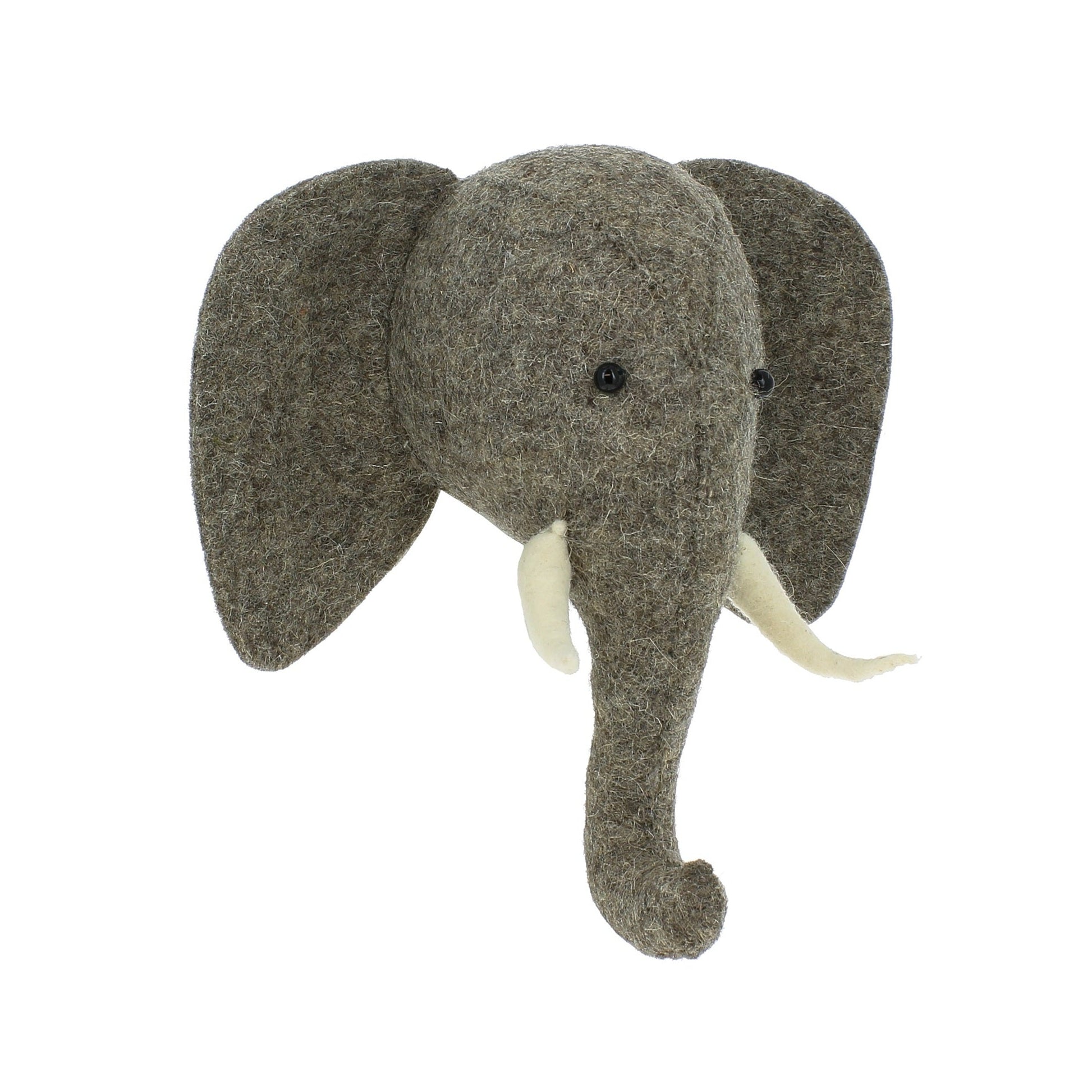Fiona Walker Elephant Felt Animal Wall Head - Medium