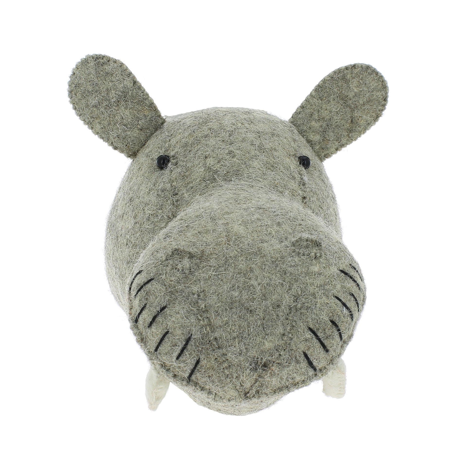Fiona Walker Hippo Felt Animal Wall Head - Mini