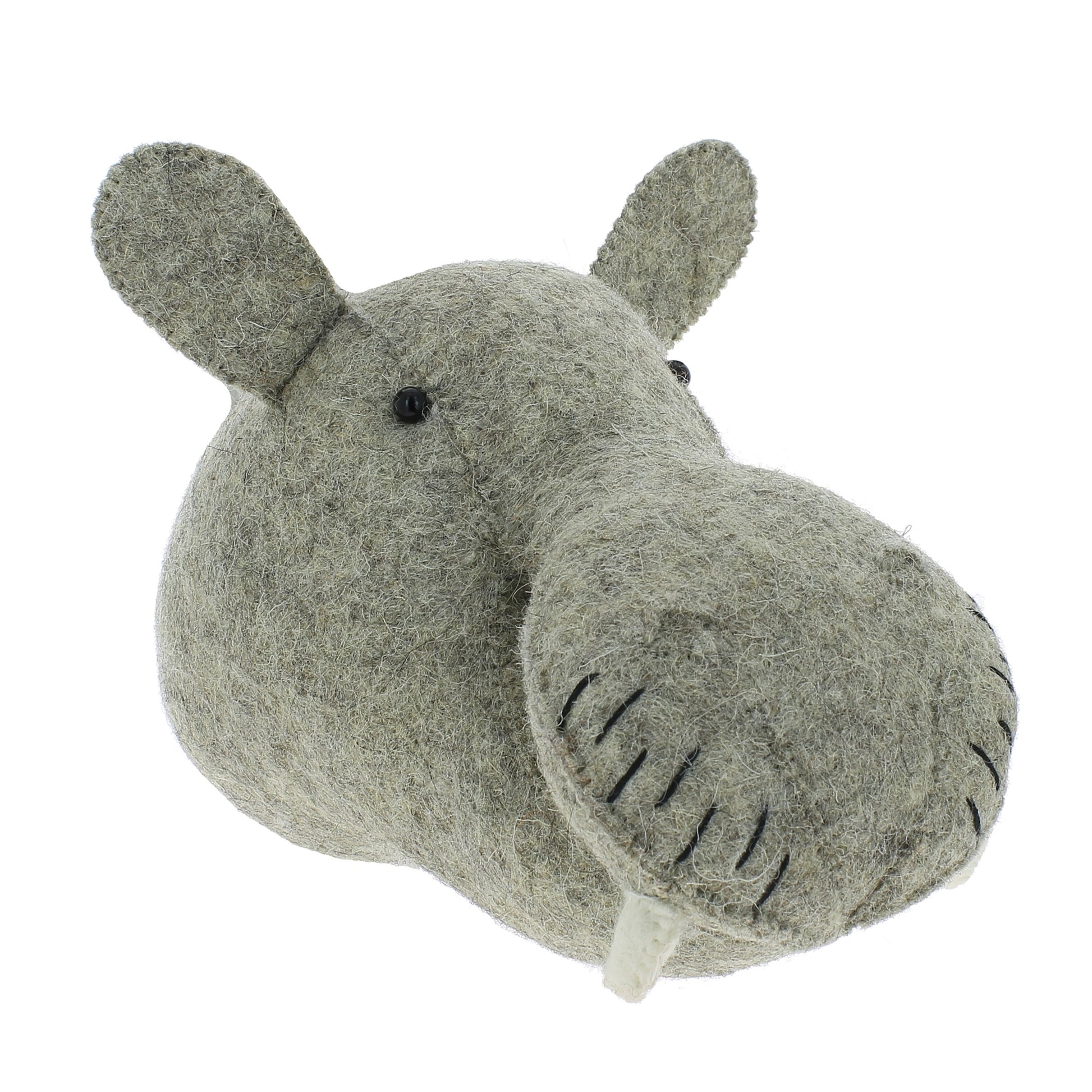 Fiona Walker Hippo Felt Animal Wall Head - Mini