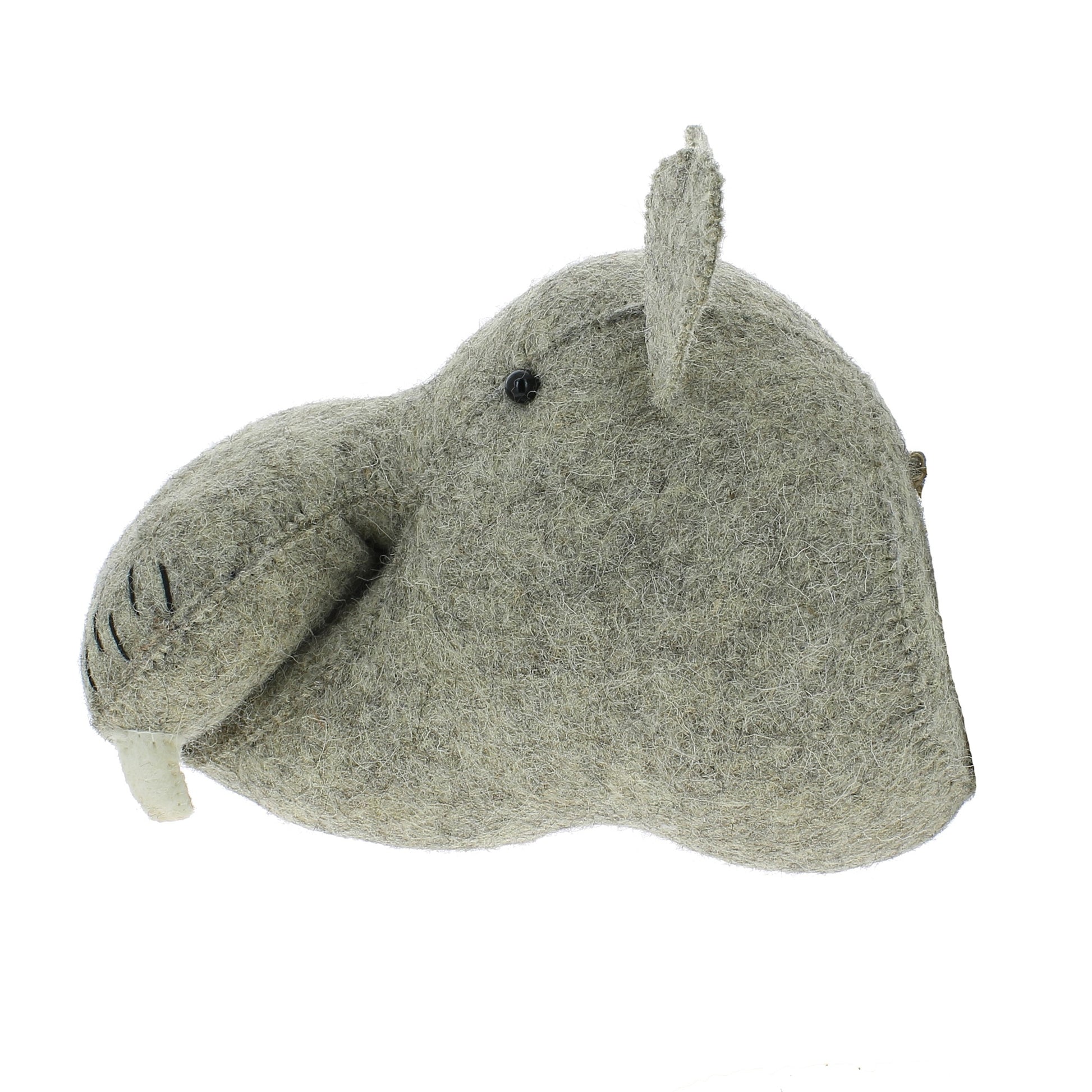 Fiona Walker Hippo Felt Animal Wall Head - Mini