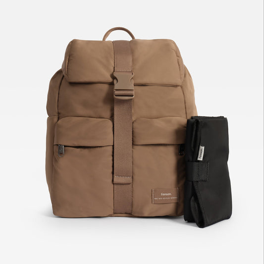 Finnsøn ELISE Eco Changing Backpack with Changing Mat - Mocha